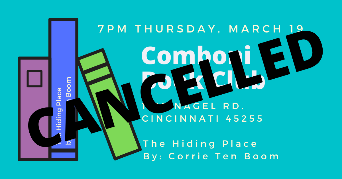 CANCELLED Comboni Book Club – March 2020