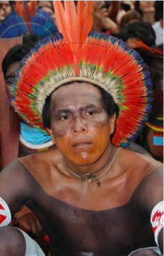 Indigenous Man in Amazonia Brazil