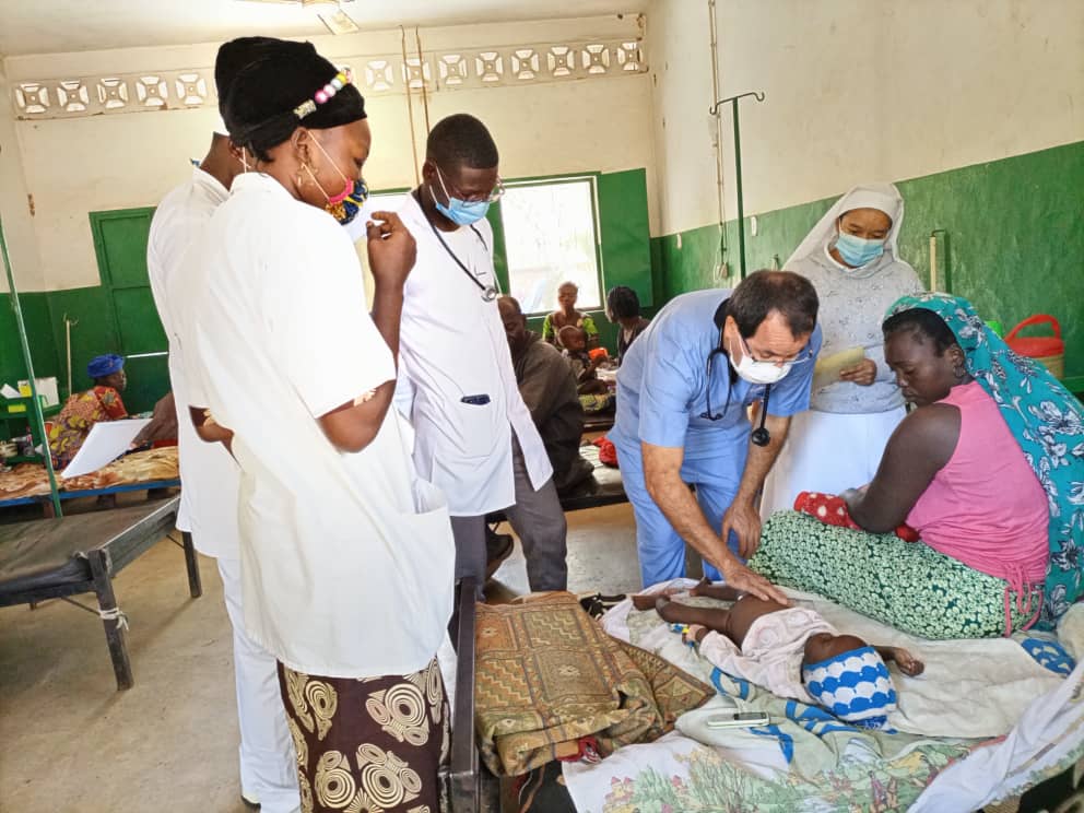 Comboni Brother Dr. Salgado makes the rounds at St. Michael Hospital in Donomanga Chad