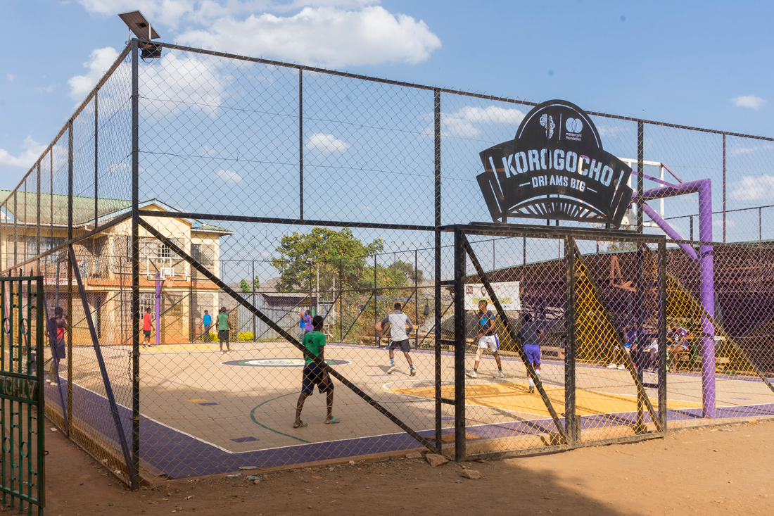 The basketball courts at kariobangi